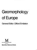 Cover of: Geomorphology of Europe