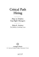 Cover of: Critical path hiring by Philip R. Matheny