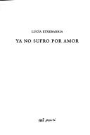 Cover of: Ya No Sufro Por Amor / I Don't Suffer for Love