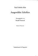 Cover of: Ausgewählte Schriften by Paul Fridolin Kehr