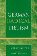 Cover of: German Radical Pietism (Pietist and Wesleyan Studies)