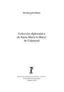 Cover of: Coleccióń diplomática de Santa María la Mayor de Calatayud
