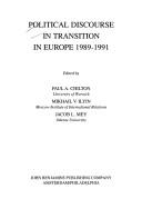 Cover of: Political discourse in transition in Eastern and Western Europe, 1989-1991