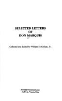 Selected letters of Don Marquis by Don Marquis