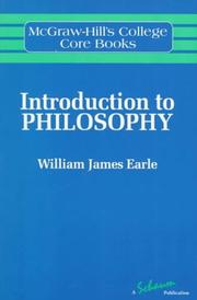Cover of: Introduction to philosophy by William James Earle