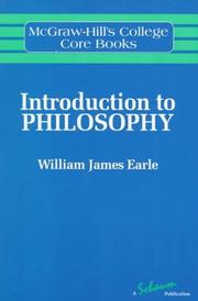 Cover of: Introduction to philosophy