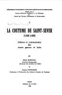 Cover of: coutume de Saint-Sever (1380-1480): édition et commentaire des textes gascon et latin