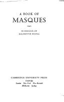 Cover of: A Book of Masques: In Honour of Allardyce Nicoll
