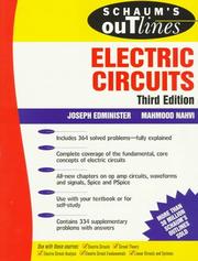Cover of: Schaum's Outline of Electric Circuits by Joseph A. Edminister, Mahmood Nahvi