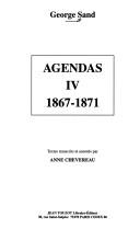 Cover of: Agendas by George Sand
