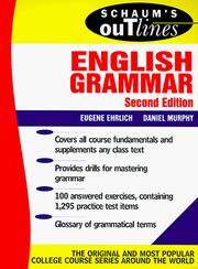 Cover of: Schaum's outline of English grammar by Eugene H. Ehrlich
