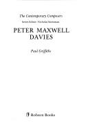 Cover of: Peter Maxwell Davies | Paul Griffiths
