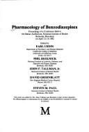 Cover of: Pharmacology of benzodiazepines: proceedings of a conference held in the Masur Auditorium, National Institute of Health, Bethesda, Maryland, on April 12-14 1982