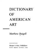 Cover of: Dictionary of American art