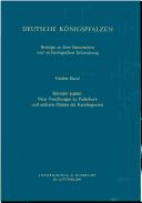 Cover of: Deutsche Königspfalzen by herausgegeben von Lutz Fenske, Jörg Jarnut und Matthias Wemhoff ; Redaktion, Guido M. Berndt.