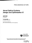 Cover of: Novel Optical Systems Design and Optimization | Jose M. Sasian