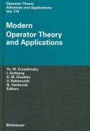 Cover of: Modern operator theory and applications: he Igor Borisovich Simonenko anniversary volume