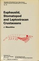 Cover of: Euphausiid, Stomatopod and Leptostracan Crustaceans (Synopses of the British Fauna)