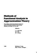 Cover of: Methods of Functional Analysis in Appr (International Schriftenreihe zur numerischen Mathematik)
