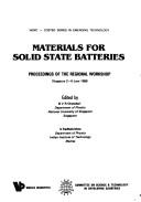 Cover of: Materials for solid state batteries | 