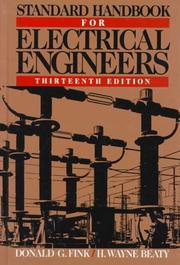 Cover of: Standard Handbook for Electrical Engineers by Donald G. Fink, H. Wayne Beaty