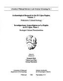 Cover of: Archaeological Research in the El Cajon Region: Prehistoric Cultural Ecology (University of Pittsburgh Memoirs in Latin American Archaeology)