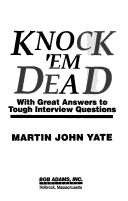 Cover of: Knock'em Dead by Martin John Yate, Martin John Yate