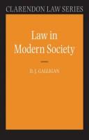Cover of: Law in modern society