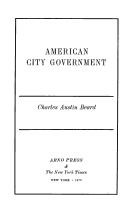 Cover of: American city government