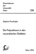 Cover of: Präpositionen in den neuarabischen Dialekten