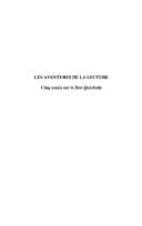 Cover of: Les aventures de la lecture: cinq essais sur le Don Quichotte