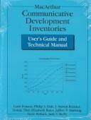 Cover of: MacArthur Communicative Development Inventories: user's guide and technical manual