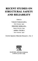 Cover of: Recent studies on structural safety and reliability by Takao Nakagawa, Ishikawa, Hiroshi