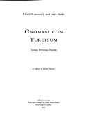 Cover of: Onomasticon Turcicum: Turkic Personal Names