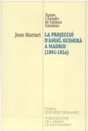 Cover of: projecció d'Angel Guimerá a Madrid (1891-1924)