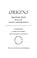 Cover of: Origins