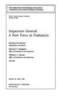 Cover of: Inspectors general: a new force in evaluation