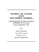 Cover of: Women of Color and Southern Women: A Bibliography of Social Science Research, 1975 to 1988
