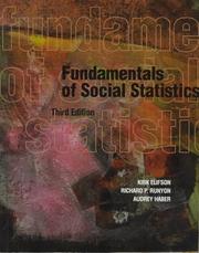 Cover of: Fundamentals of Social Statistics by Kirk W. Elifson, Richard P. Runyon, Audrey Haber
