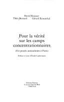 Cover of: Pour la vérité sur les camps concentrationnaires: (un procès antistalinien à Paris)