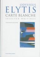 Cover of: Carte Blanche: selected writings