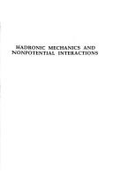 Cover of: Hadronic Mechanics and Nonpotential Interactions