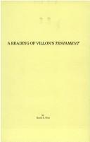 Cover of: reading of Villon's Testament