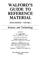 Cover of: Guide to Reference Material