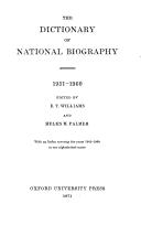 Cover of: Dictionary of National Biography: 7th Supplement by 