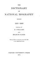 Cover of: The Dictionary of national biography, 1951-1960: with an index covering the years 1901-1960 in one alphabetical series