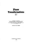 Cover of: Phase Transformations 