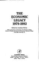 Cover of: The Economic Legacy 1979-1992 by Jonathan Michie