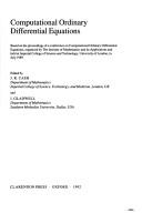 Cover of: Computational Ordinary Differential Equations (Institute of Mathematics and Its Applications Conference Series New Series)