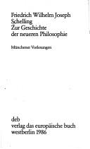 Cover of: Zur Geschichte der neueren Philosophie: Münchener Vorlesungen